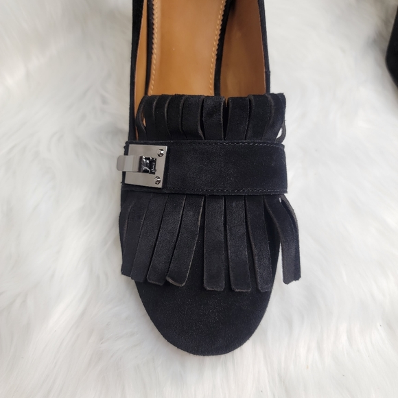 Franco Sarto chunky heel suede heels. - Picture 6 of 11